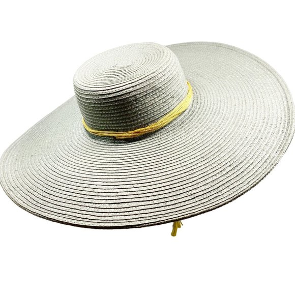 Blue Gray Wide Brim Flat Top Sun Hat main image 16